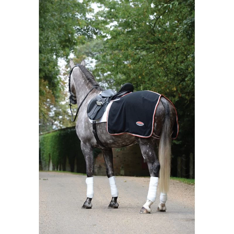 Weatherbeeta Therapy-Tec Fleece Quarter Sheet - Black/Silver/Red