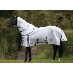 Weatherbeeta Comfitec Dura-Mesh Detach A Neck Fly Sheet - White/Green