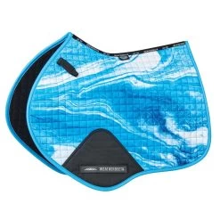 Weatherbeeta Prime Marble Jump Shaped Saddle Pad - Blue Swirl