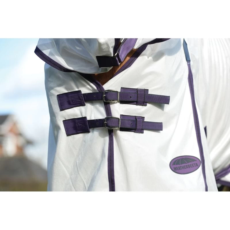 Weatherbeeta Comfitec Essential Mesh II Standard Neck - White/Maroon/Grey - Image 2