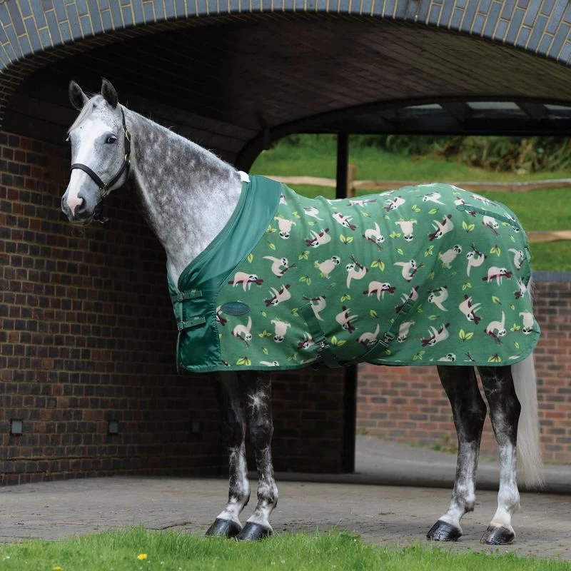 Weatherbeeta Anti-Static Fleece Cooler Standard Neck - Sloth Print