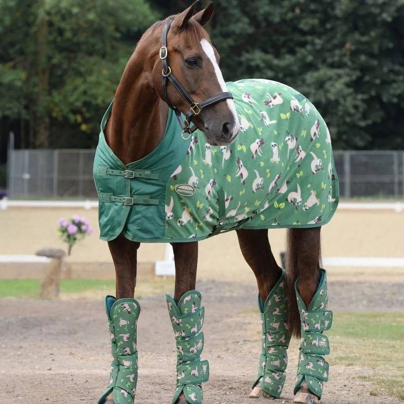 Weatherbeeta Anti-Static Fleece Cooler Standard Neck - Sloth Print - Image 2