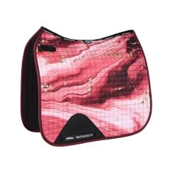Weatherbeeta Prime Marble Shimmer Dressage Saddle Pad - Maroon/Gold Swirl Marble