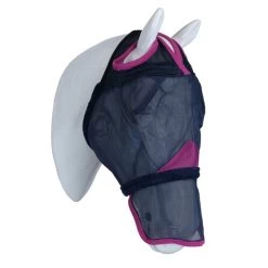 Weatherbeeta Fly Mask Comfitec Deluxe Durable Mesh With Nose Navy/purple