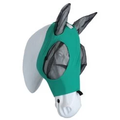 Weatherbeeta Fly Mask Deluxe Stretch Bug With Ears Turquoise/Black