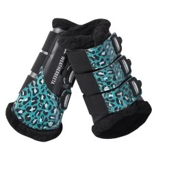 Brushing Boots WeatherBeeta Leopard Turquoise