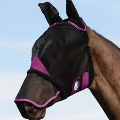 Fly Mask WeatherBeeta ComFiTec Ears & Nose Black-Purple