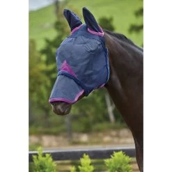 Fly Mask WeatherBeeta ComFiTec Ears & Nose Dark Blue-Purple