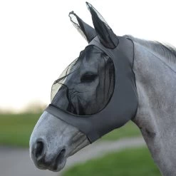 Fly Mask WeatherBeeta Stretch Eye With Ears Grey-Black