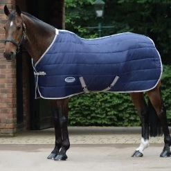 Stable Rug WeatherBeeta ComFiTec 210D Channel 220gr Dark Blue-Silver