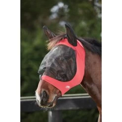 Weatherbeeta Fly Mask Deluxe Stretch With Ears Red/Black